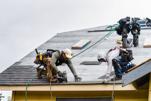Professional Storm Damage Roof Repair technician working in Bustins Island, ME